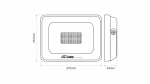 LED Floodligh DRAGO 3Y 100W Neutral white SMD IP65 SLIM, black